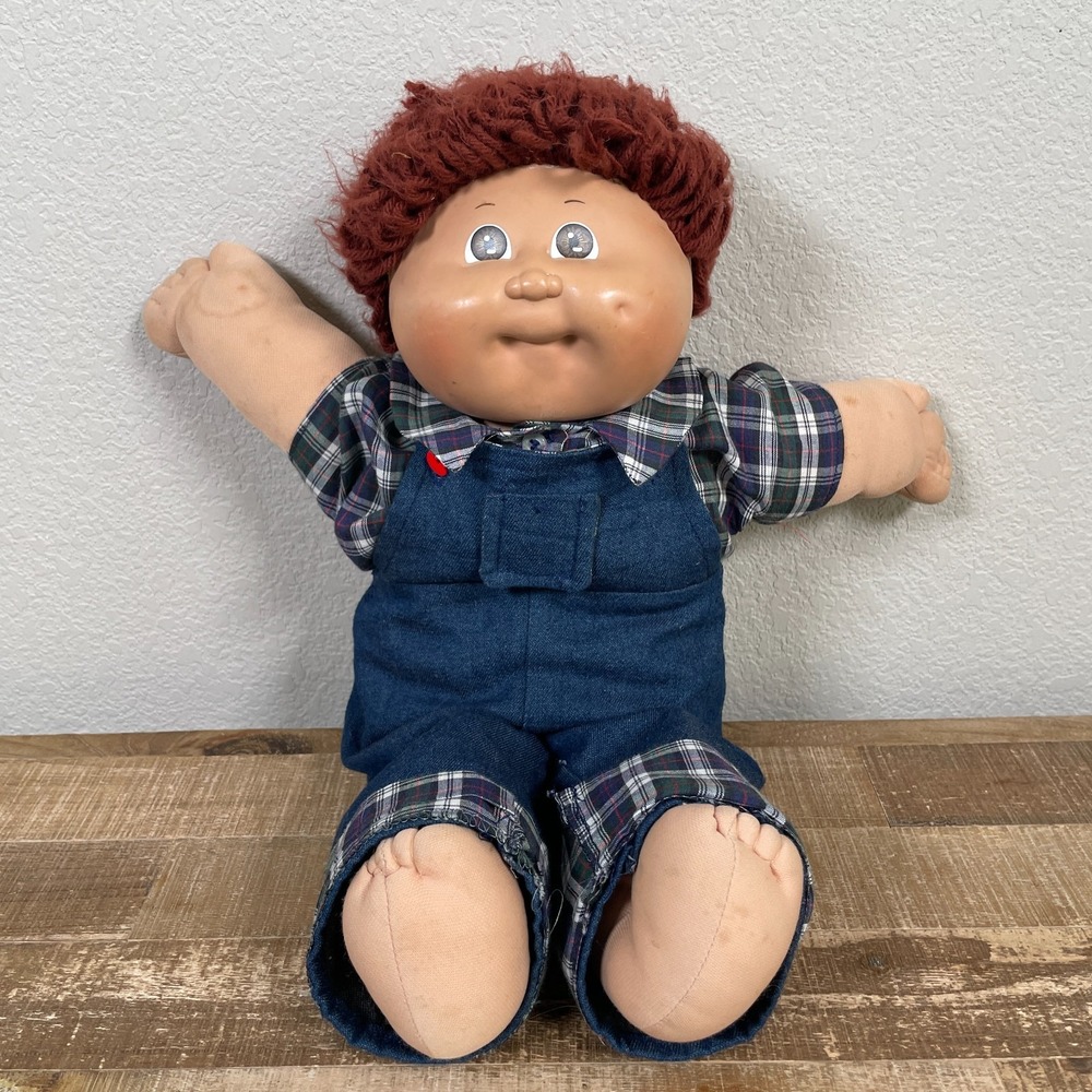 Vintage 1985 Coleco Cabbage Patch Doll Boy Brown Hair Brown Eyes Mold 3 China OK